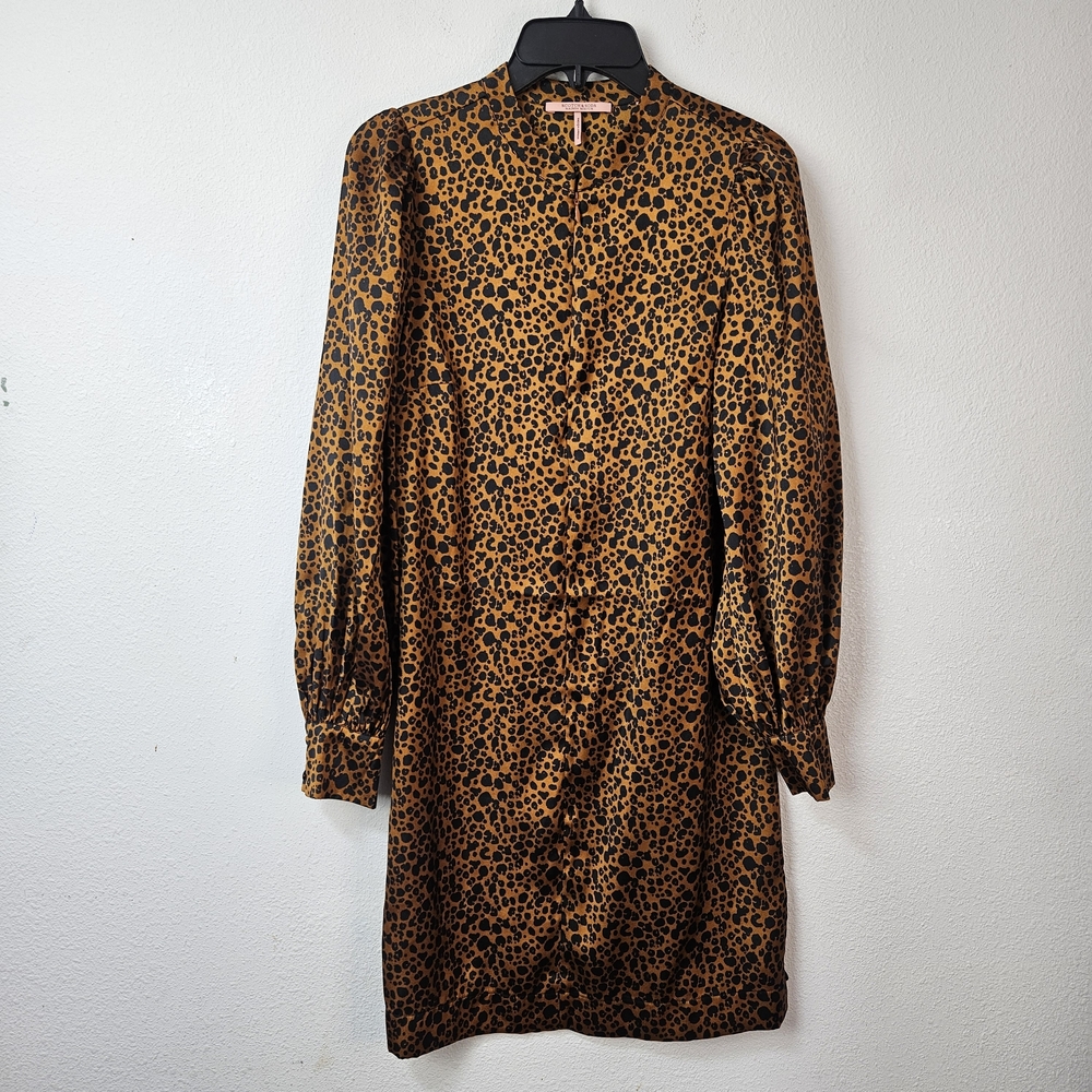 Scotch & Soda Animal Print Ballon Sleeve Dress Size XS NWOT